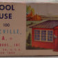 Plasticville 1608-100 Vintage O School House EX/Box