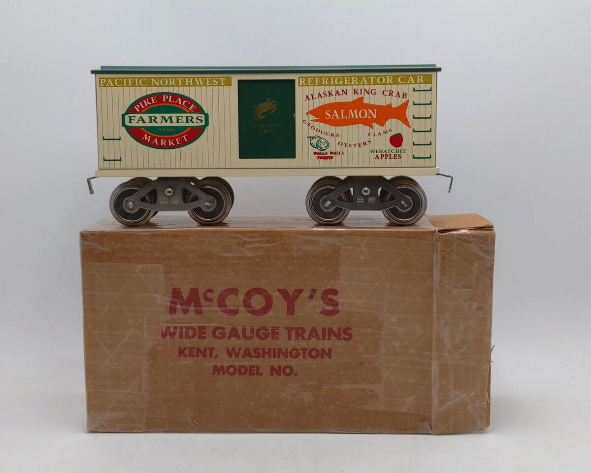McCoy 1995 Standard Gauge Pacific Northwest Pike Place Reefer EX/Box