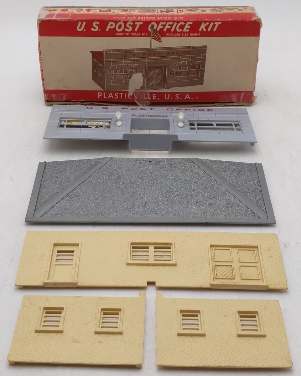 Plasticville PO-1 Vintage O Post Office Building Kit VG/Box