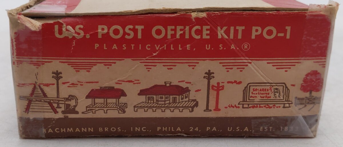 Plasticville PO-1 Vintage O Post Office Building Kit VG/Box