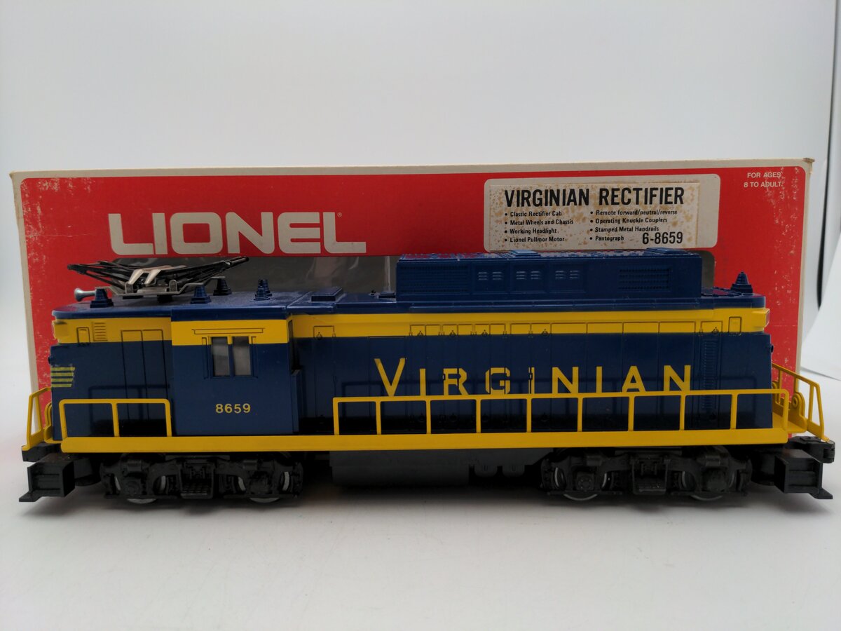 Lionel 6-8659 O Gauge Virginian Rectifier Electric Locomotive EX/Box