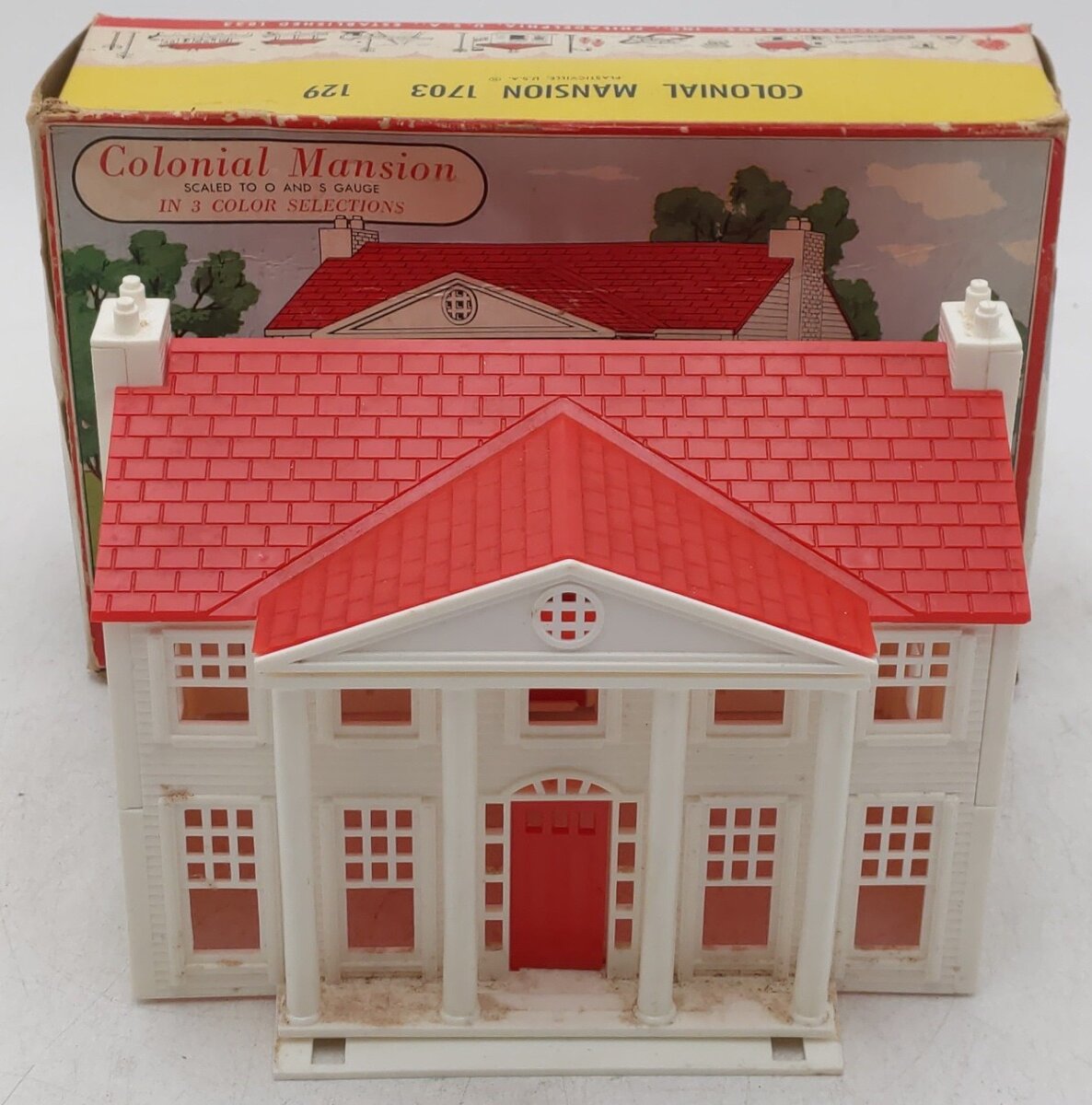 Plasticville 1703-129 Vintage O Mansion Kit VG/Box