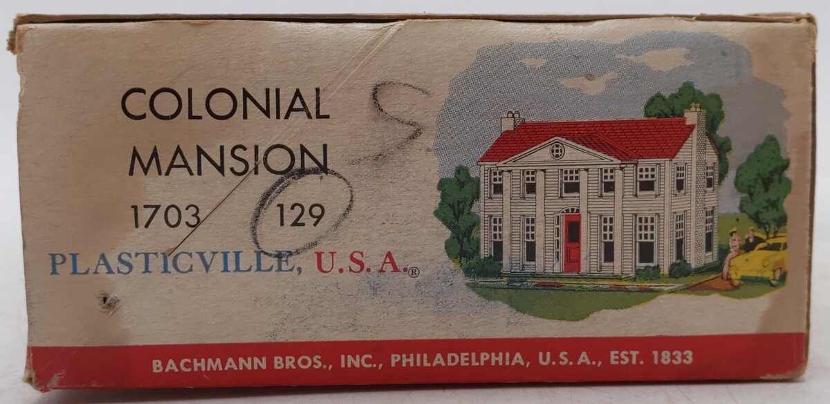 Plasticville 1703-129 Vintage O Mansion Kit VG/Box