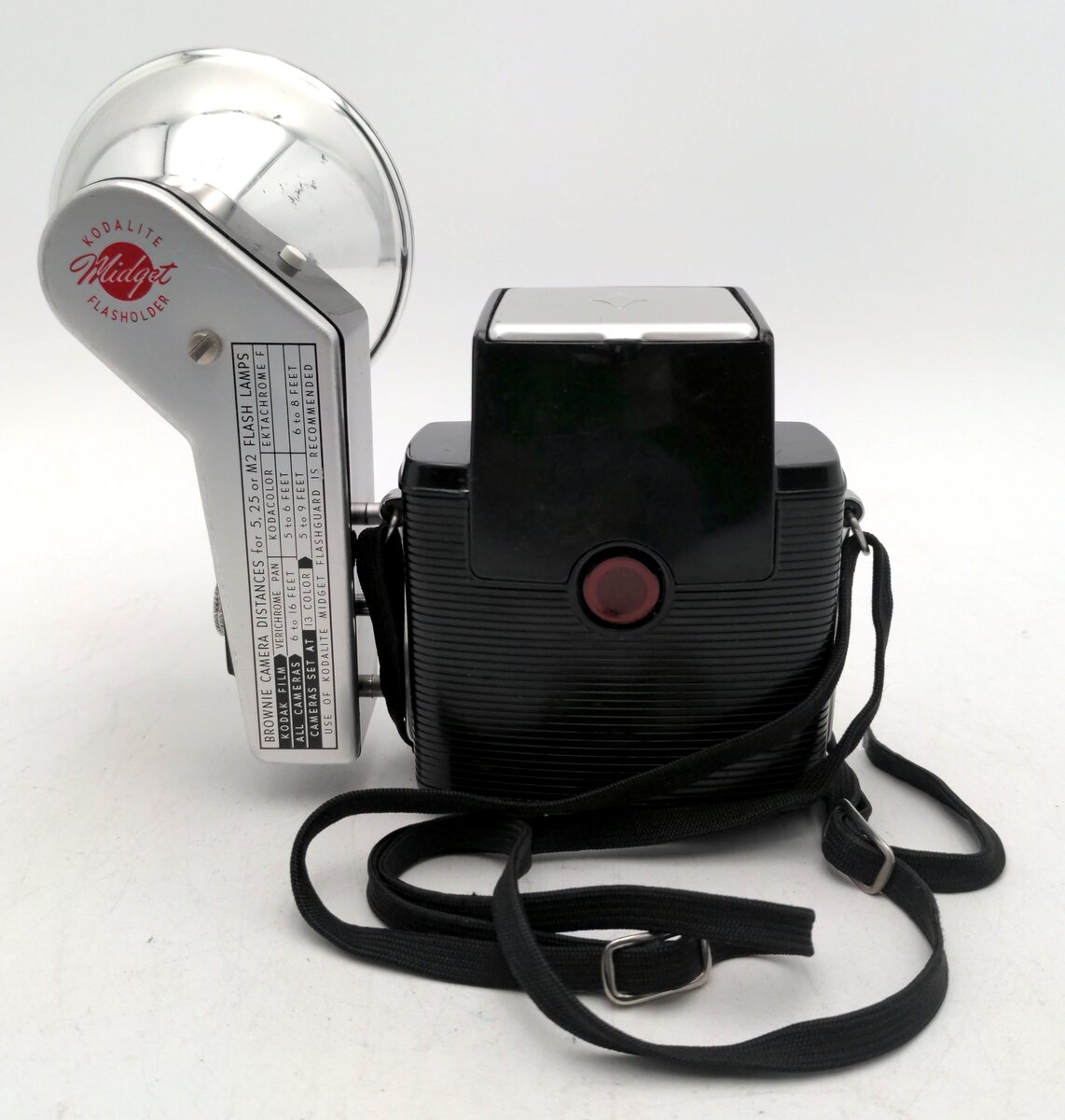 Eastman Kodak 25L Brownie Starflex Film Camera w/Flash Holder (1950s) EX