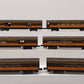 Lionel O Gauge Illinois Central Aluminum Passenger Car Set: 6-7220 - 6-7225 [6] EX/Box