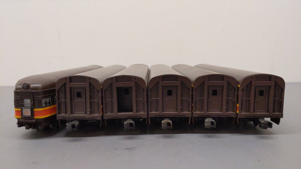 Lionel O Gauge Illinois Central Aluminum Passenger Car Set: 6-7220 - 6-7225 [6] EX/Box