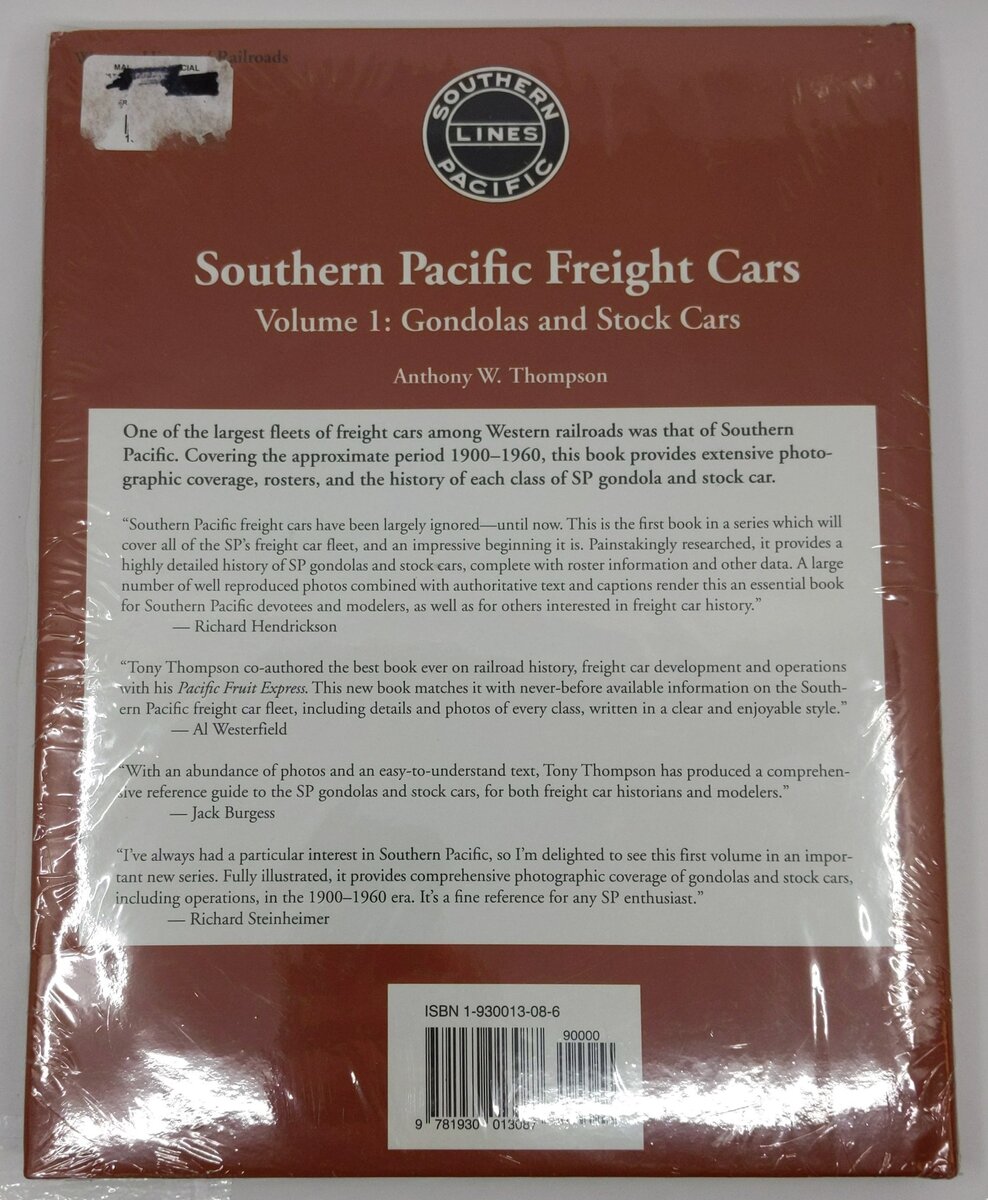 Southern Pacific Freight Cars Vol.1 Hardcover Book By Anthony W. Thompson MT
