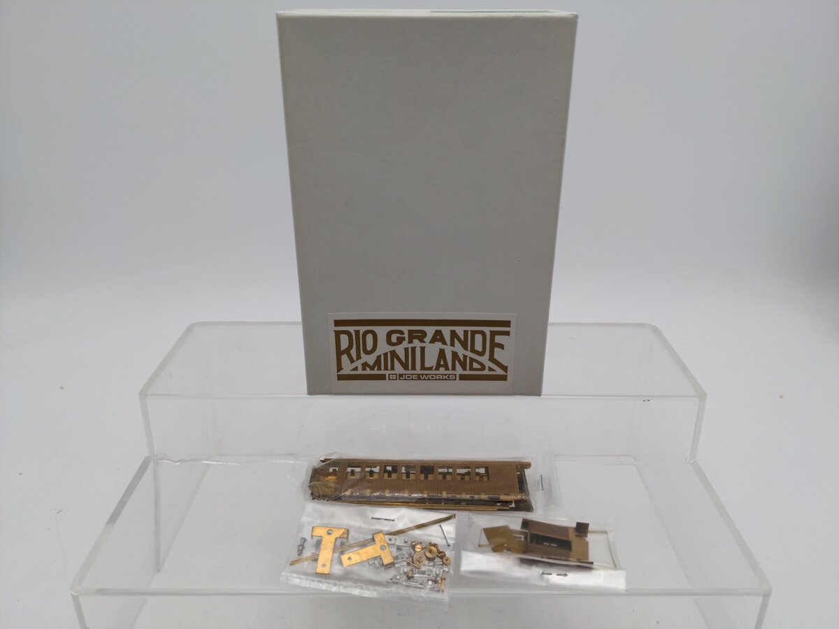 Joe Works 10-501 HO9 BRASS Denver & Rio Grande Coach Car Kit LN/Box