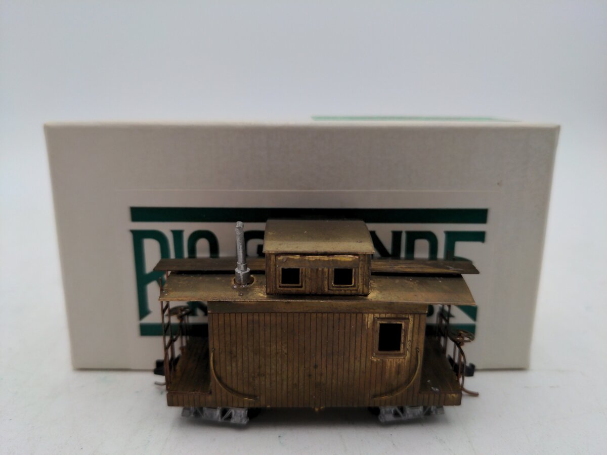Joe Works R818 HO9 Scale BRASS Rio Grande Short Caboose EX/Box
