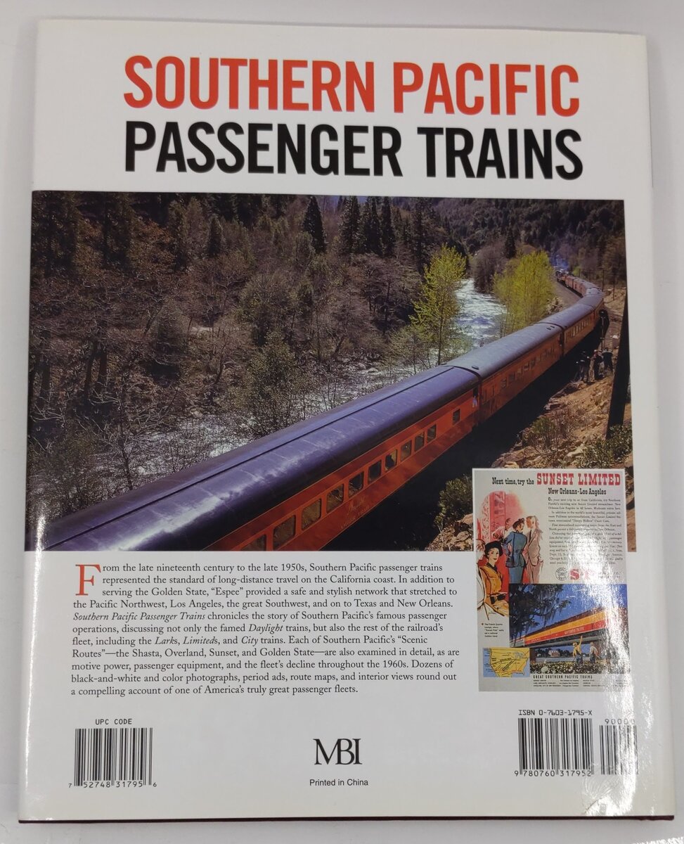 Southern Pacific Passenger Trains Hardcover Book By Brian Solomon EX