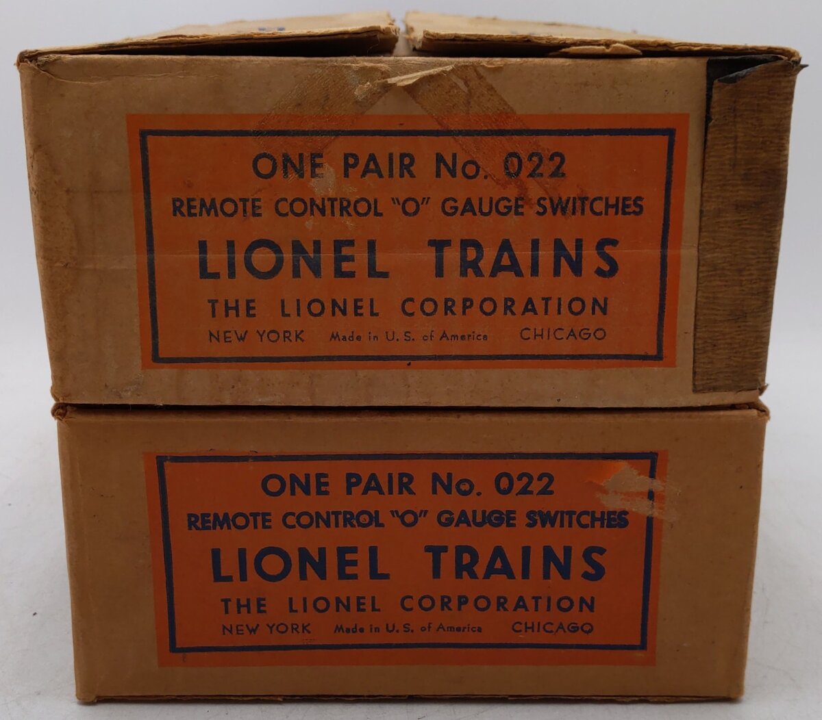 Lionel O22 Vintage O Left-Hand & Right-Hand Electric Remote Switches [4] VG/Box