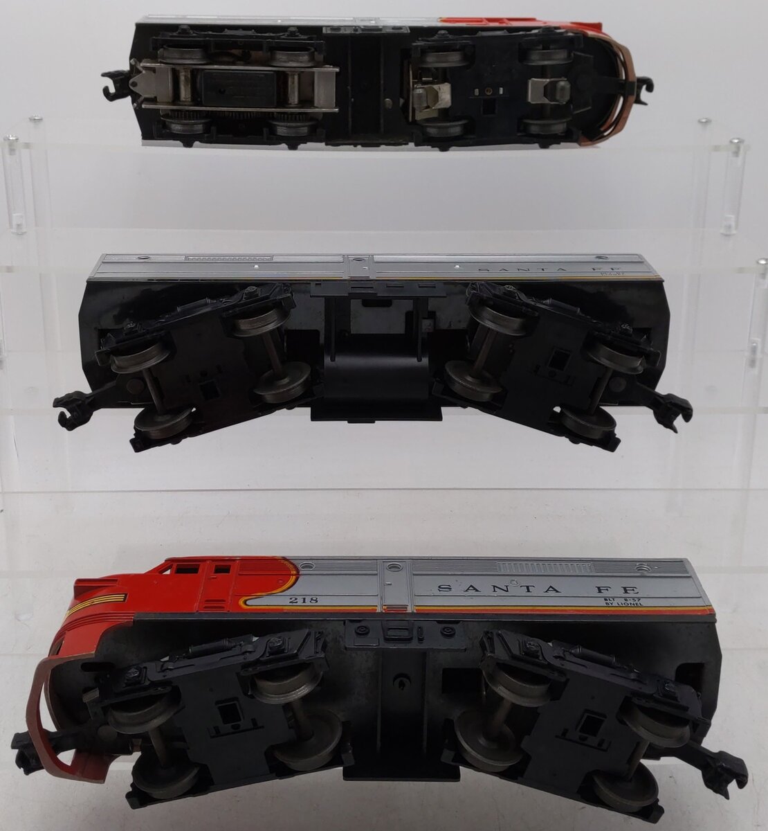 Lionel 218 Vintage O Santa Fe Alco ABA Diesel Locomotive Set VG