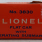 Lionel 3830 Vintage O Flatcar with Operating U.S. Navy Submarine VG/Box