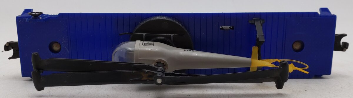 Lionel 3419 Vintage O Operating Flatcar w/ Double-Bladed Helicopter VG