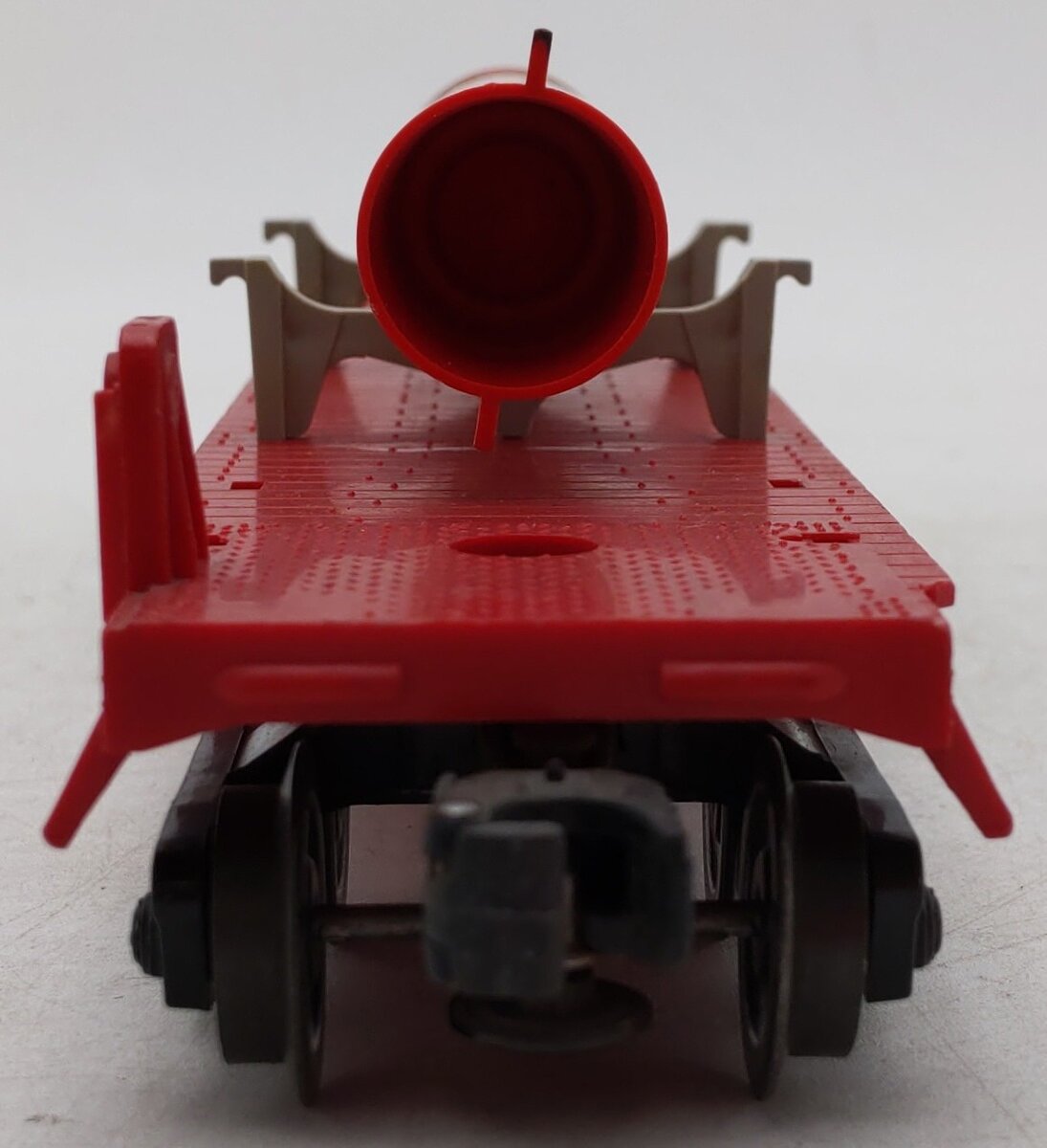 Lionel 6175 Vintage O Red Flatcar with US Navy Rocket VG