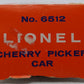 Lionel 6512 Vintage O Cherry Picker Car VG/Box