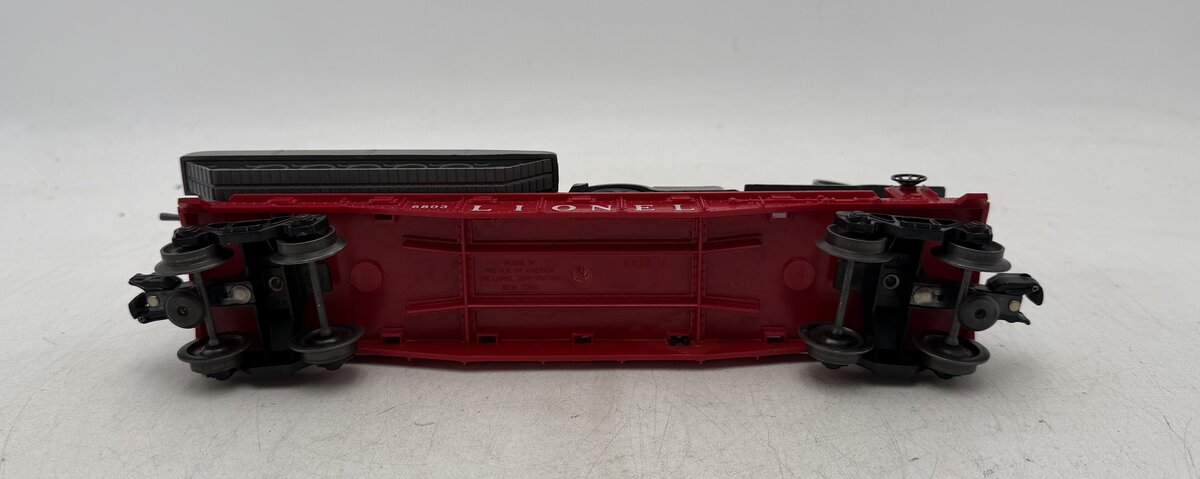 Lionel 6803 Vintage O Flatcar w/ USMC Tank & Sound Truck EX