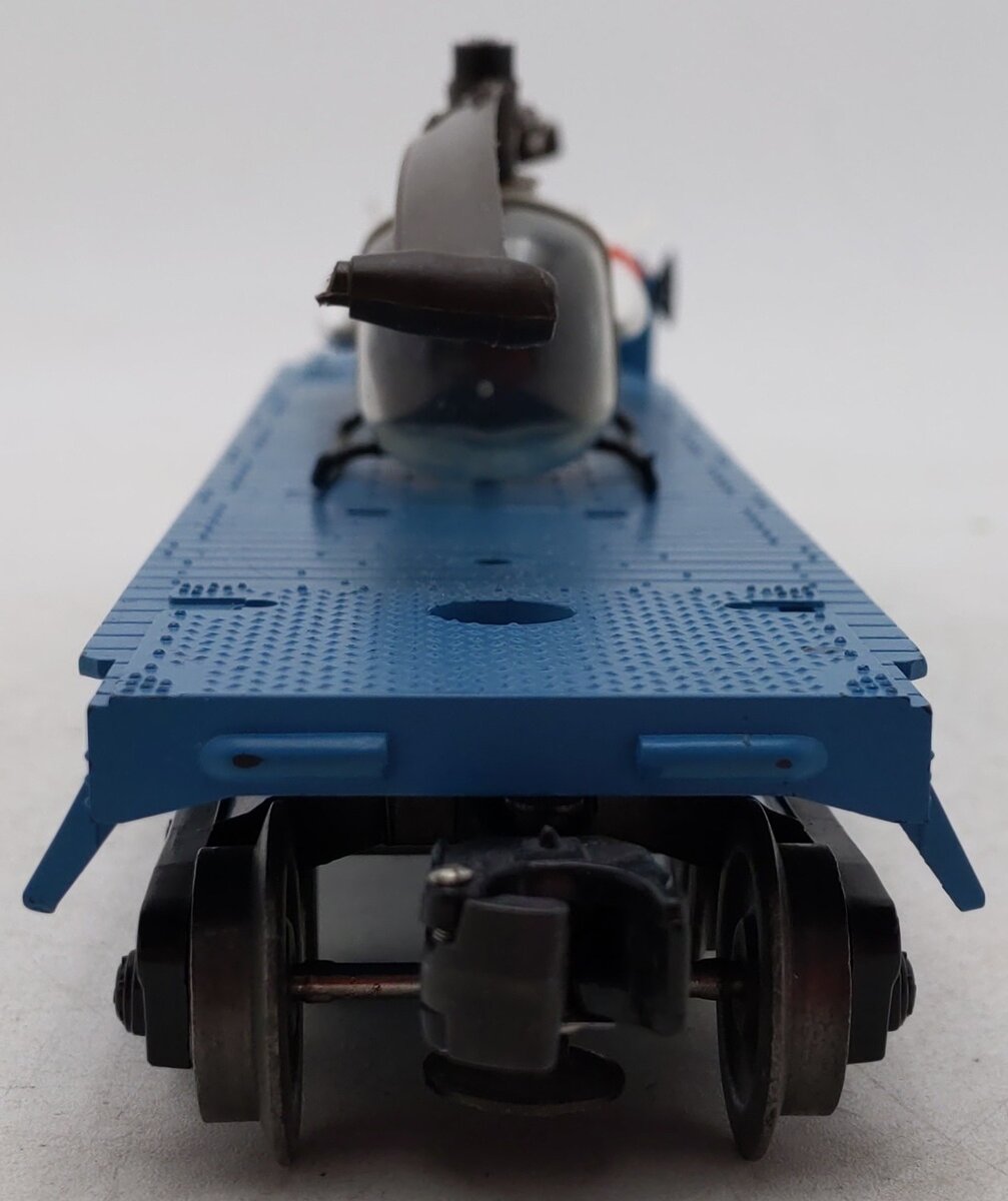 Lionel 6820 Vintage O Flatcar w/ Helicopter & Rockets VG
