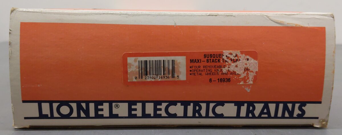 Lionel 6-16936 O Gauge Susquehanna Sea Land Maxi-Stack Flatcar EX/Box