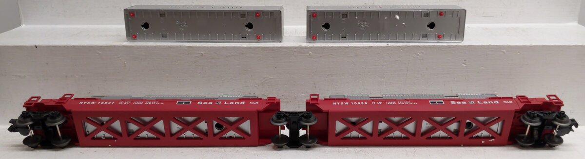 Lionel 6-16936 O Gauge Susquehanna Sea Land Maxi-Stack Flatcar EX/Box