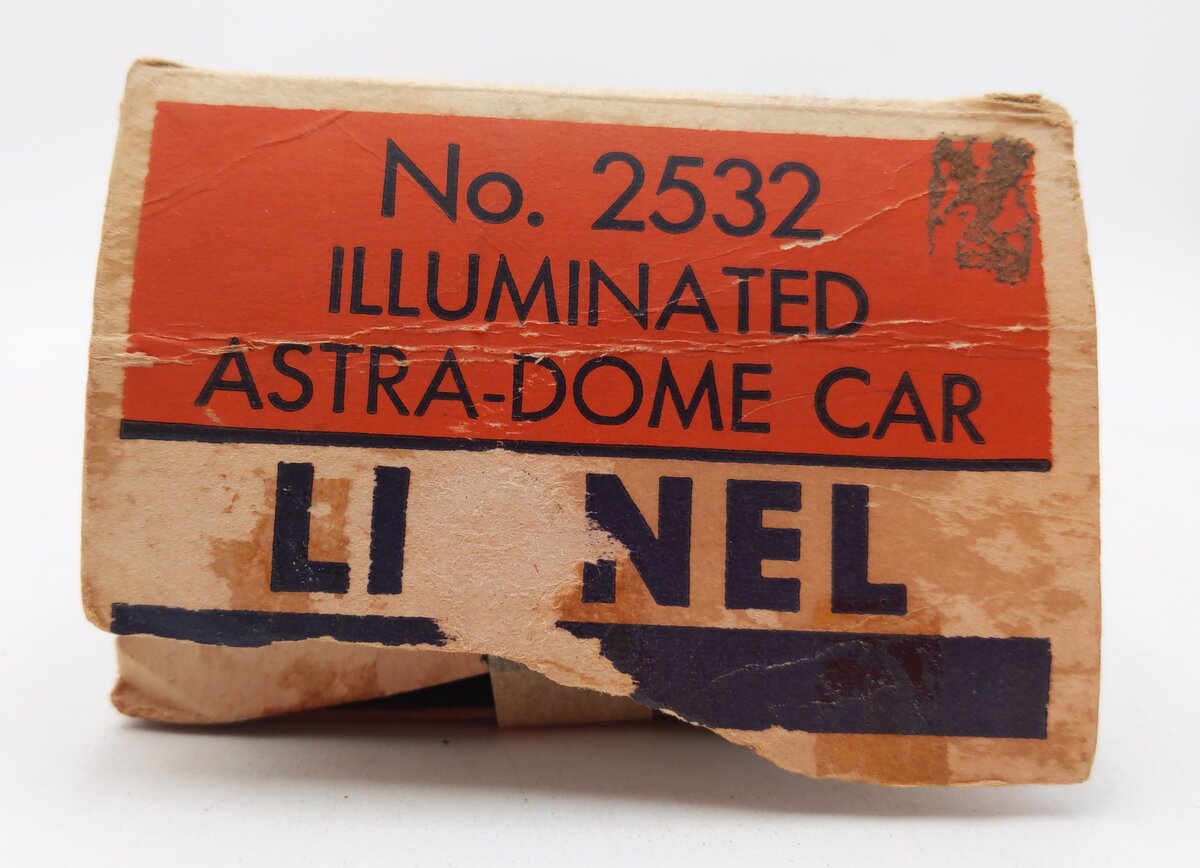 Lionel 2532 Vintage O Lionel Lines Silver Range Aluminum Vista Dome Car VG/Box