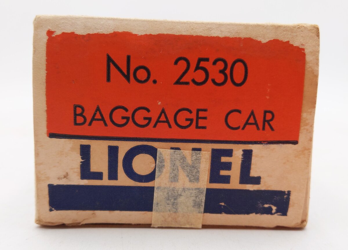 Lionel 2530 Vintage O REA Aluminum Baggage Car with Middle Plates VG/Box