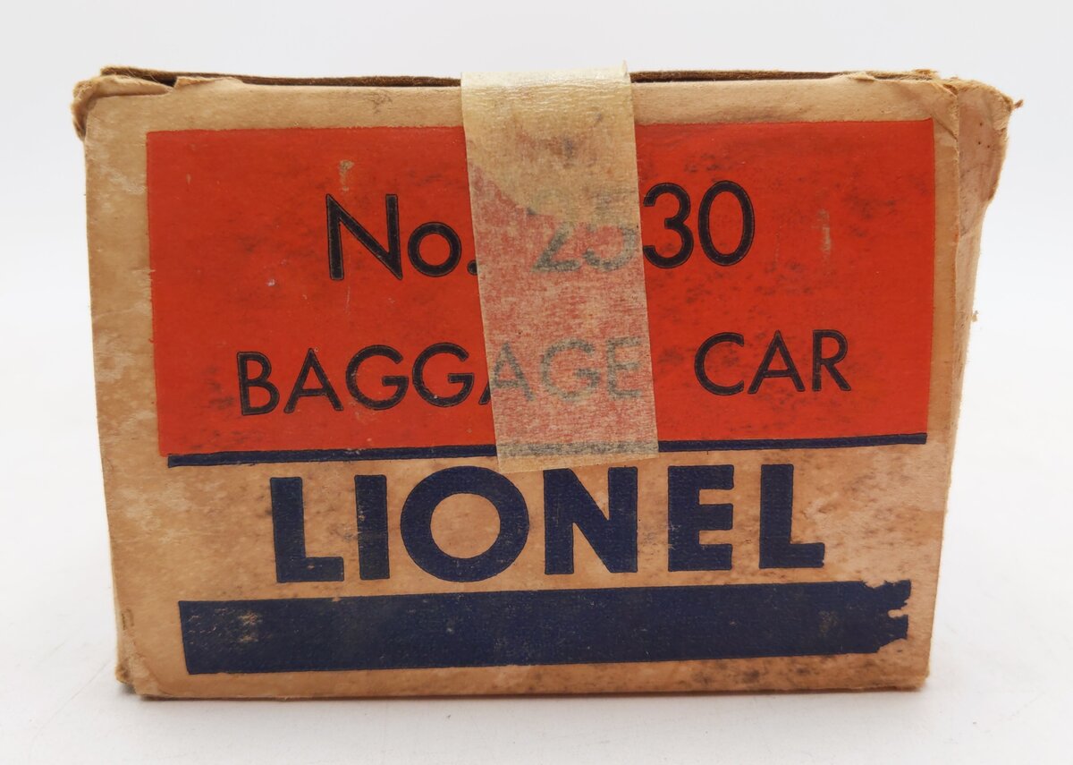 Lionel 2530 Vintage O REA Aluminum Baggage Car with Middle Plates VG/Box