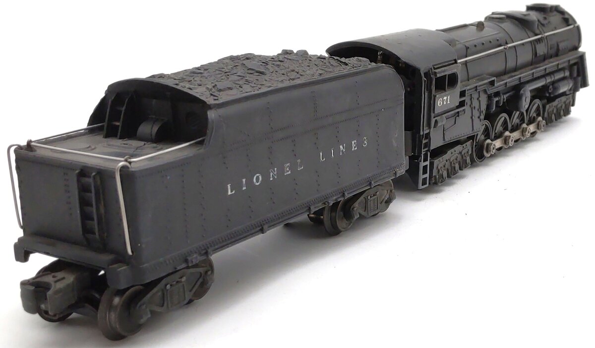 Lionel 671 Vintage O 6-8-6 Die-Cast Steam Turbine Locomotive w/6466W Tender VG