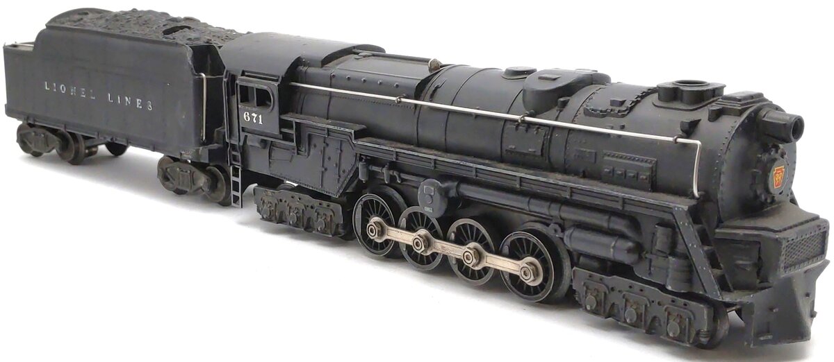 Lionel 671 Vintage O 6-8-6 Die-Cast Steam Turbine Locomotive w/6466W Tender VG