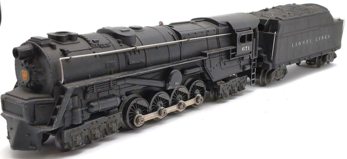 Lionel 671 Vintage O 6-8-6 Die-Cast Steam Turbine Locomotive w/6466W Tender VG