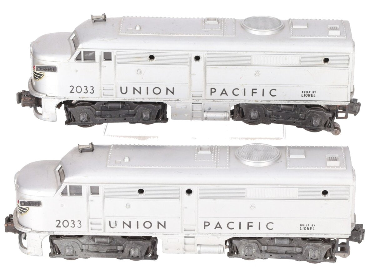 Lionel 2033 Vintage O Union Pacific Alco AA Diesel Locomotive Set VG