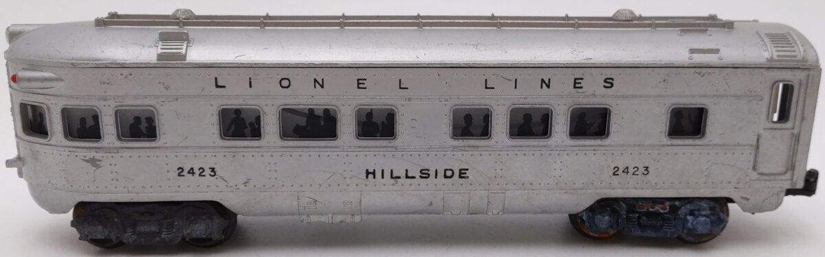 Lionel 2423 Vintage O Lionel Lines Hillside Lighted Observation Car w/Silvr Roof