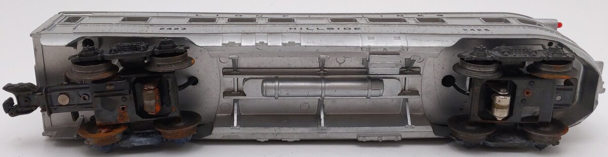 Lionel 2423 Vintage O Lionel Lines Hillside Lighted Observation Car w/Silvr Roof