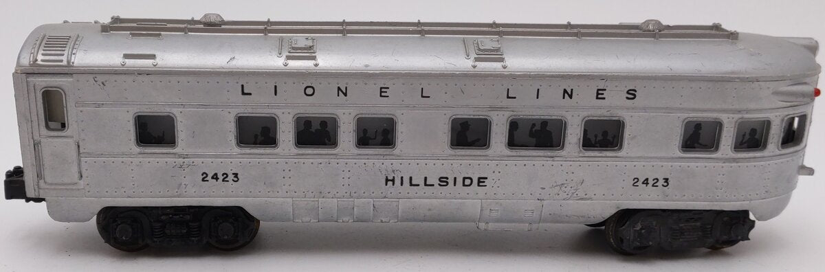 Lionel 2423 Vintage O Lionel Lines Hillside Lighted Observation Car w/Silvr Roof