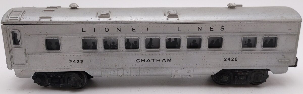 Lionel 2422 Vintage O Lionel Lines Chatham Lighted Pullman Car with Silver Roof VG