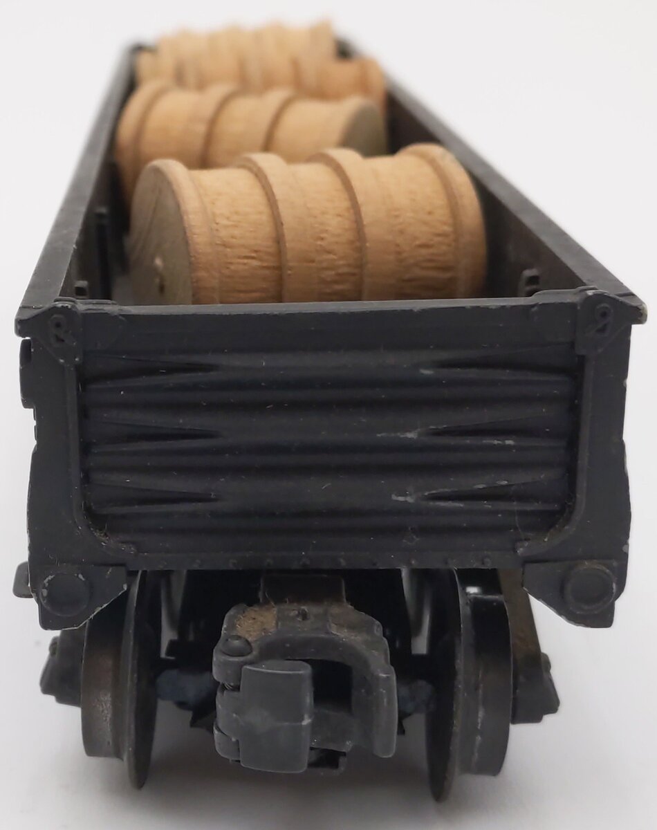 Lionel 6462 Vintage O New York Central Black Gondola w/ Barrel Load VG