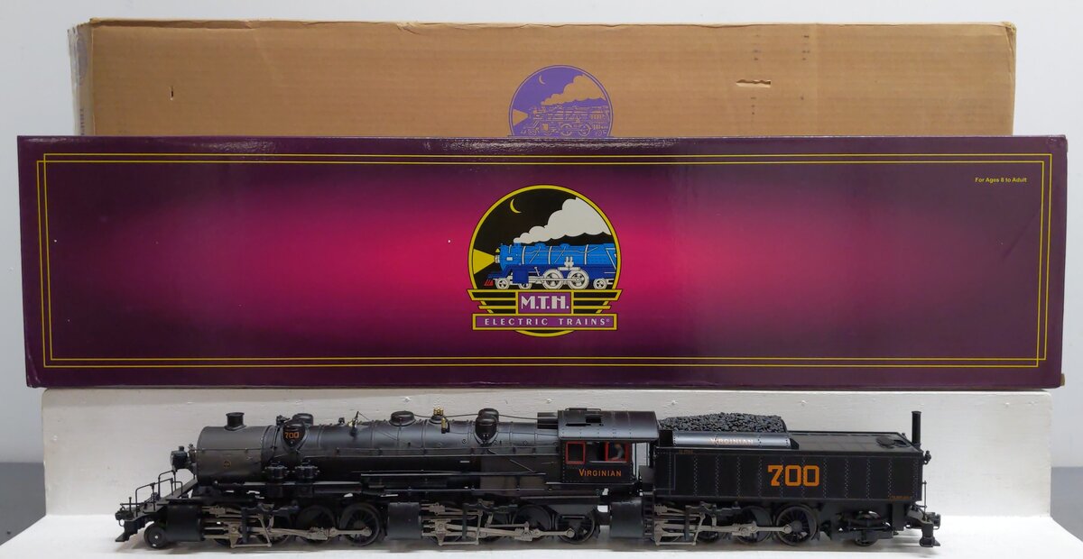 MTH 20-3101-1 O Virginian 2-8-8-8-2 Triplex Steam Locomotive & Tender #700 w PS2 EX/Box
