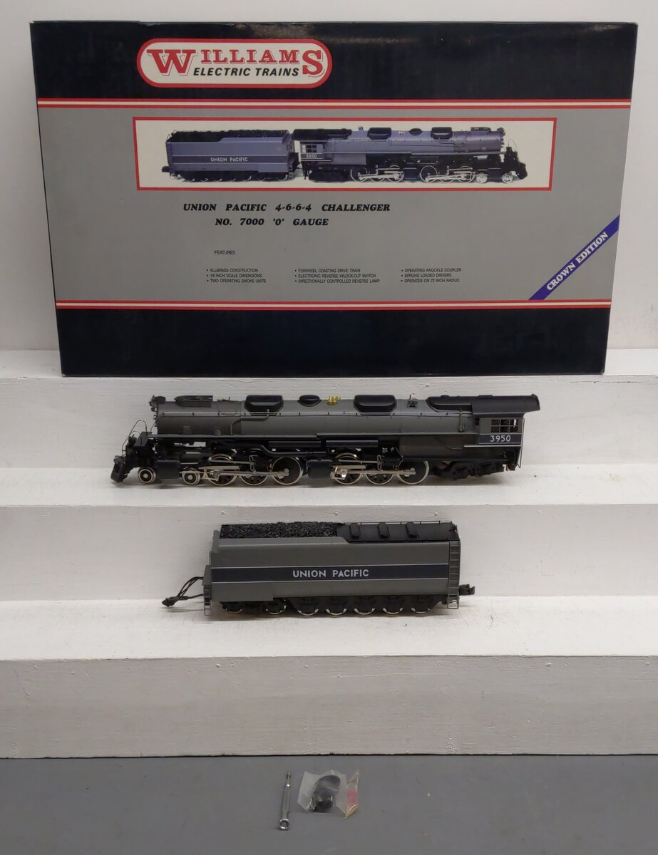 Williams 7000 O BRASS Union Pacific 4-6-6-4 Challenger Steam Loco & Tender #3950 EX/Box
