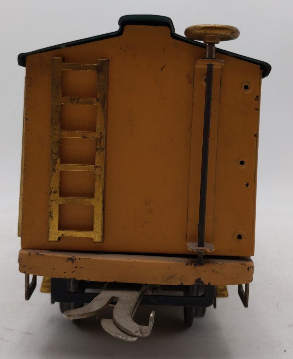 American Flyer 4018 Vintage Standard Gauge Mustard Green Boxcar VG