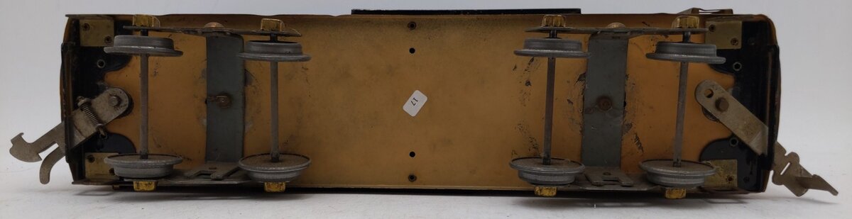 American Flyer 4018 Vintage Standard Gauge Mustard Green Boxcar VG