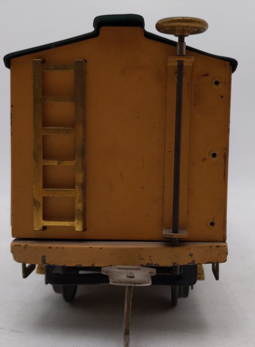 American Flyer 4018 Vintage Standard Gauge Mustard Green Boxcar VG