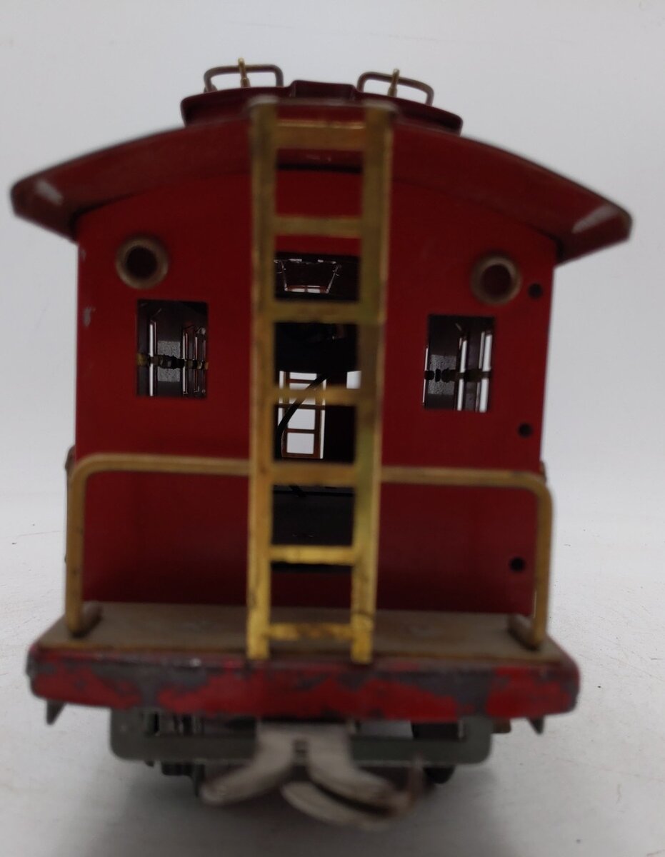 American Flyer 4021 Vintage Wide Standard Gauge Red Tinplate Caboose VG