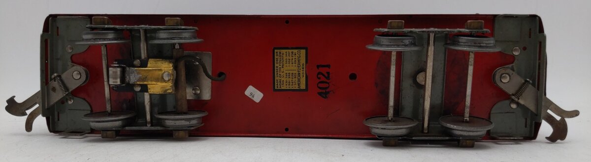 American Flyer 4021 Vintage Wide Standard Gauge Red Tinplate Caboose VG