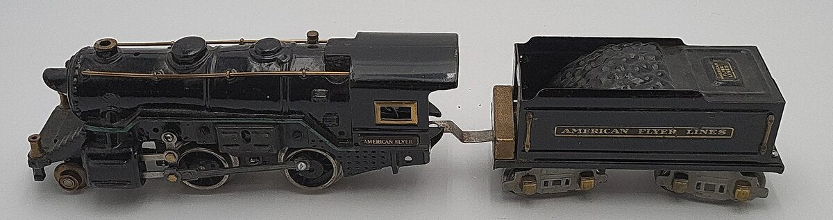 American Flyer 3191 Vintage O Gauge 2-4-0 Steam Locomotive w/ Tender VG