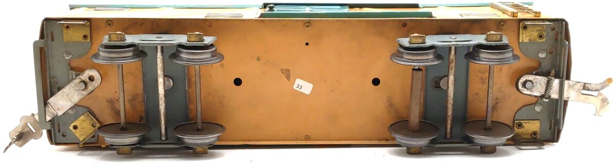 American Flyer 4018 Vintage Standard Gauge Mustard Green Boxcar