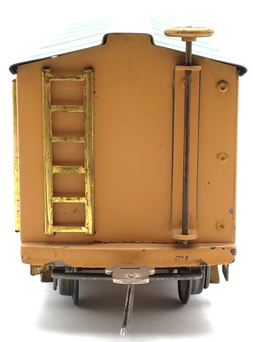 American Flyer 4018 Vintage Standard Gauge Mustard Green Boxcar
