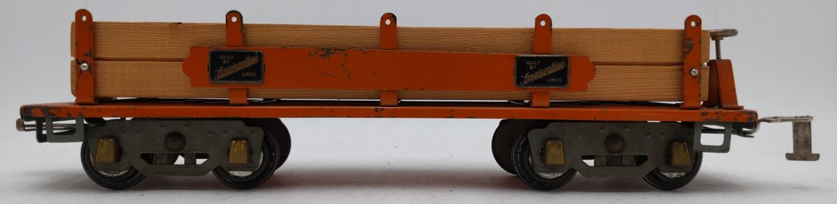 American Flyer 4023 Vintage Standard Gauge Flat Car with Load EX