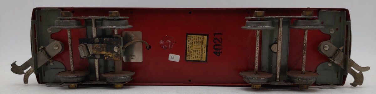 American Flyer 4021 Vintage Wide Standard Gauge Red Tinplate Caboose VG