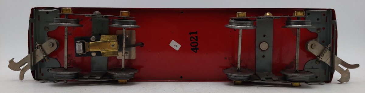 American Flyer 4021 Vintage Wide Standard Gauge Red Tinplate Caboose VG