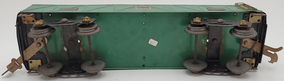 American Flyer 4017 Vintage Standard Gauge Green Tinplate Gondola